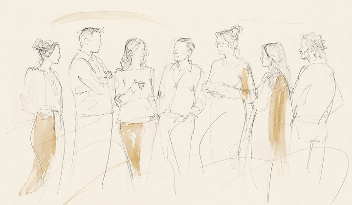 Illustration einer Gruppe von Lehrkräften